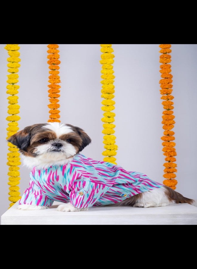 15 BUTTONS Phataka Dog Kurta | Premium Soft Cotton Vibrant Ethnic Outfit for Dogs & Puppies | Comfortable, Breathable & Lightweight Traditional Pet Clothing | Perfect for Weddings & Special Occasions - Image 2